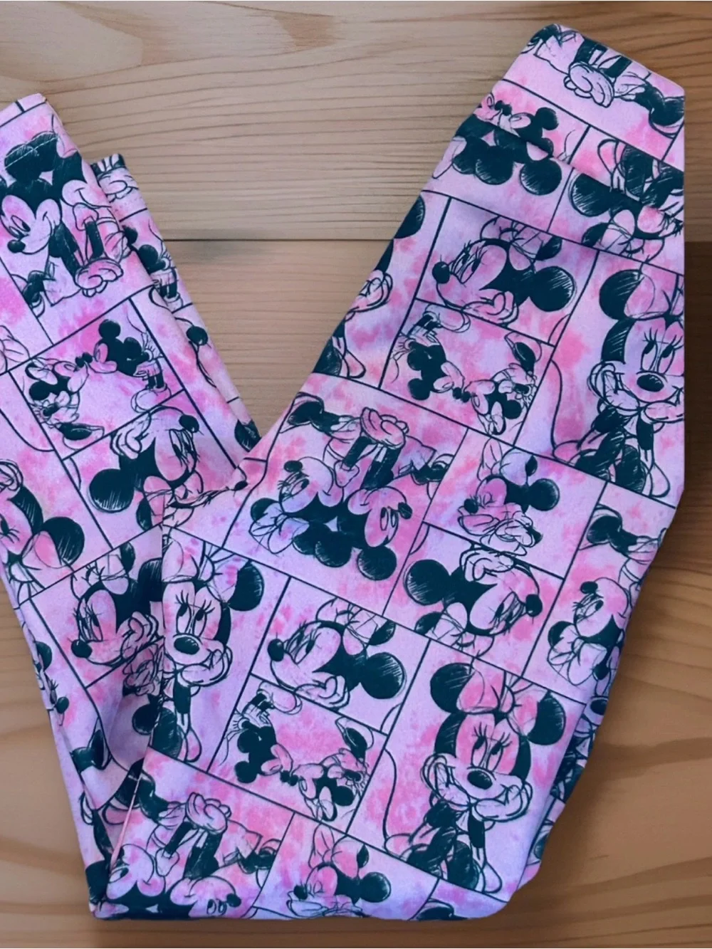 Disney Junior Leggings Size 6 Minnie Mouse Red Bow Print Stretch  Yoga Pants